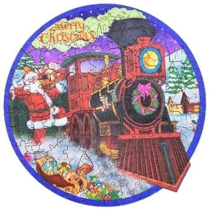 WOODEN JIGSAW PUZZLES, 3D WOODEN ANIMALS SHAPED PUZZLES, BEST GIFT FOR ADULTS AND KIDS DIY PUZZLE PIECE, COLORFUL UNIQUE SHAPED CHRISTMAS PUZZLES A5-5.8 X 8.2 IN (A5-CHRISTMAS) - Image 2